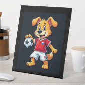 ダブおもしろいビングドッグロシアサッカージャージロシアのーHoge 台座サイン (インサイチュ)