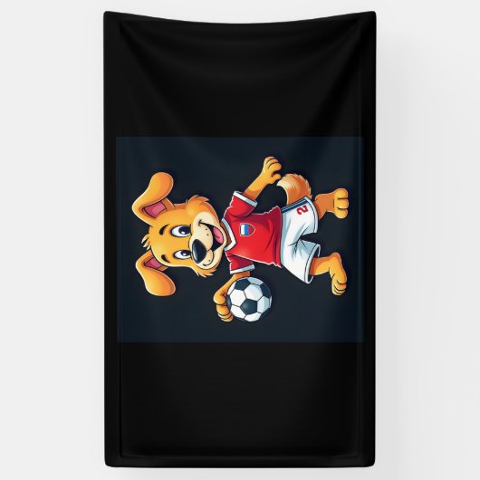 ダブおもしろいビングドッグロシアサッカージャージロシアのーHoge 横断幕 (縦)