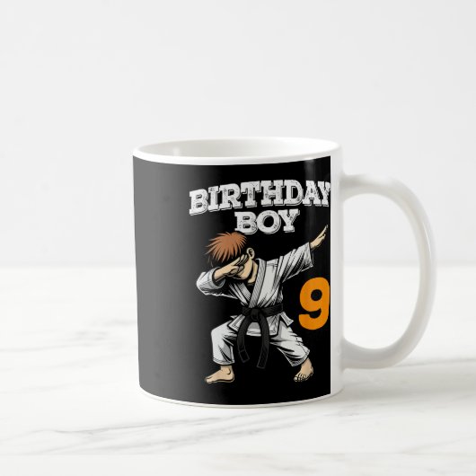 ダブおもしろいビング9誕生日ボーイケート9歳B コーヒーマグカップ (右)