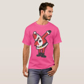 ダブおもしろいビンサンタヒップホップクリスマスダブ Tシャツ (正面フル)