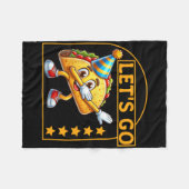 ダブおもしろいビンタコレッツタコパーティーユーモアTee フリースブランケット (正面(横))