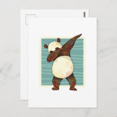 ダブおもしろいビンパンダベアー10代のグラフィック漫画キッド ポストカード (正面/裏面)