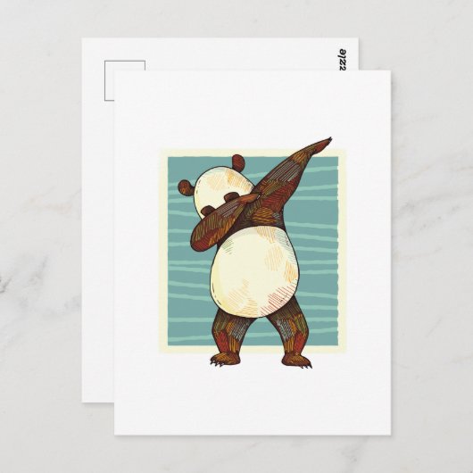 ダブおもしろいビンパンダベアー10代のグラフィック漫画キッド ポストカード (正面/裏面)