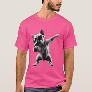 ダブおもしろいブフランスのブルドッグクールダブおもしろいアニメーション Tシャツ