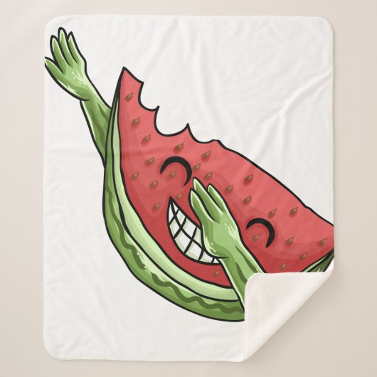 ダブおもしろいーするスイカ シェルパブランケット (正面)