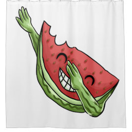 ダブおもしろいーするスイカ シャワーカーテン