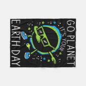 ダブアース太陽のエクリプゴープラネットあなたの地球D フリースブランケット (正面(横))