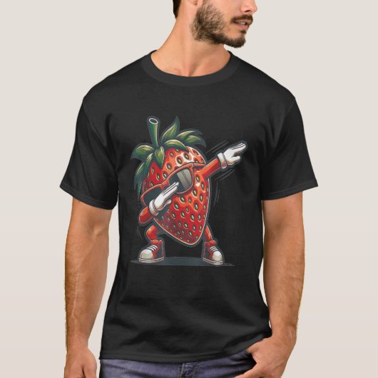 ダブイチゴ踊りダビングストロベリーフルーツ Tシャツ (正面)