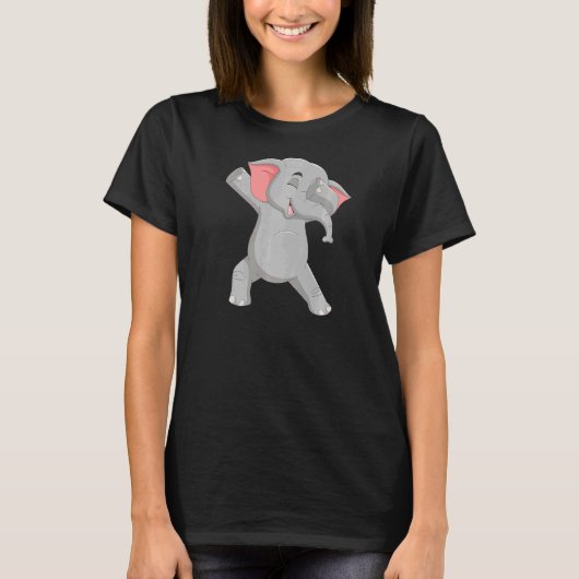 ダブカッコいいビング踊り象男性へ女キッズB Tシャツ (正面)