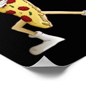 ダブクールビングピザパイおもしろいヒップホップダンス ポスター (角)