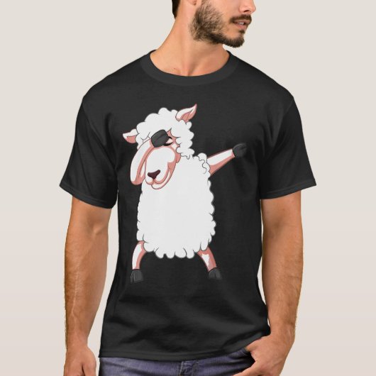 ダブクールビンヒツジおもしろい農家ラムアニマルダンシン Tシャツ (正面)