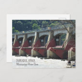 ダブケ・アイオワ州のミシシッピ川 ポストカード (正面/裏面)