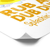 ダブゴムアヒルの子供用バスルームをこする ポスター (角)