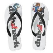 ダブシャーク素晴らしホワイトとウォブゴンビーチサンダル ビーチサンダル (フットベッド)