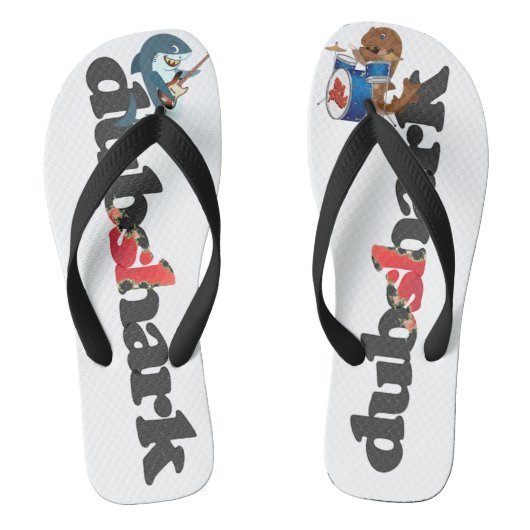 ダブシャーク素晴らしホワイトとウォブゴンビーチサンダル ビーチサンダル (フットベッド)