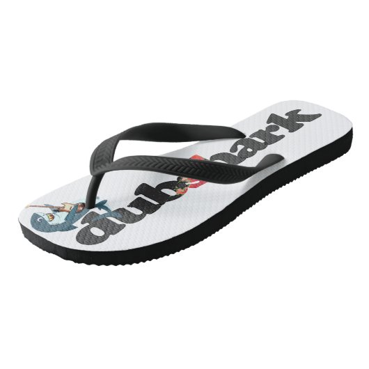 ダブシャーク素晴らしホワイトとウォブゴンビーチサンダル ビーチサンダル (アングル)