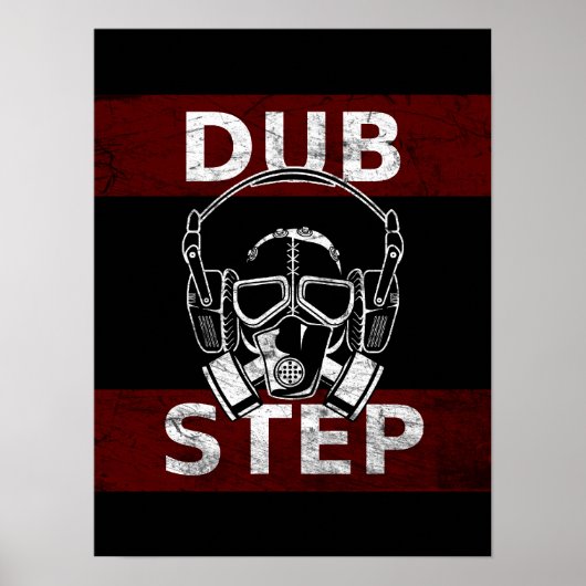 ダブステップガスマスクおよびヘッドフォン ポスター (正面)