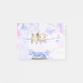 ダブダブピギーを浴槽絵画で擦る ポストイット (正面)