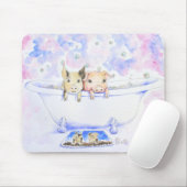 ダブダブピギーを浴槽絵画で擦る マウスパッド (マウス)