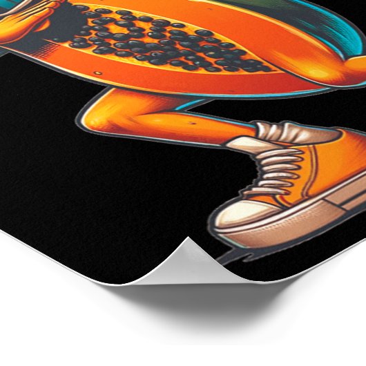 ダブパパイヤ踊りダビングパパイヤフルーツウィズサンgl ポスター (角)