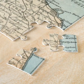 ダブリンおよび周囲(1900年)のヴィンテージの地図 ジグソーパズル (側面)