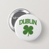 ダブリンのアイルランド人のシャムロック 缶バッジ (正面&裏面)