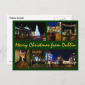 ダブリンのクリスマス シーズンポストカード (正面/裏面)
