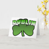 ダブリンのシャムロックの挨拶状 カード (黄色い花)