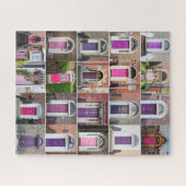 ダブリンのピンクと紫のドア ジグソーパズル (横)