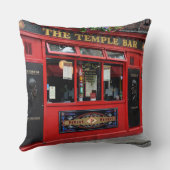 ダブリンの正方形の枕の赤い寺院のバーのパブ クッション (裏面)
