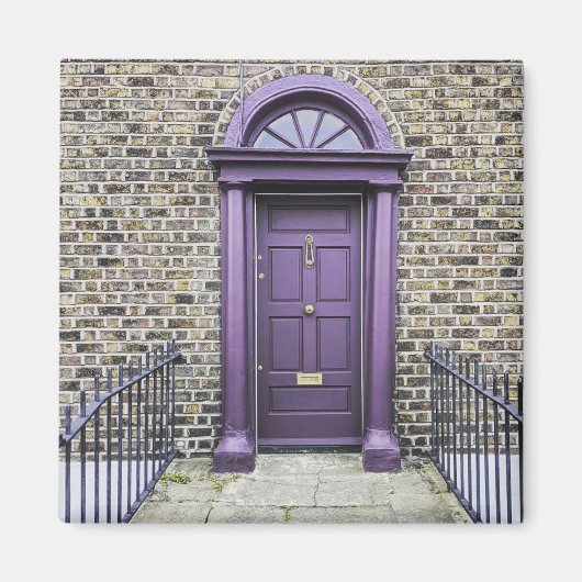 ダブリンの紫のジョージア様式の扉 マグネット (正面)