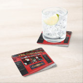 ダブリンの赤い寺院のバーのパブ スクエアペーパーコースター (インサイチュ)