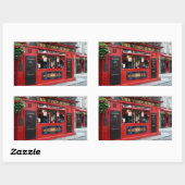 ダブリンの赤い寺院のバーのパブ 長方形シール (シート)