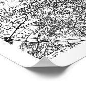 ダブリンアイランミニマルドモダン通りの地図 ポスター (角)