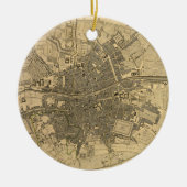 ダブリンアイルランドの1797地図 セラミックオーナメント (正面)
