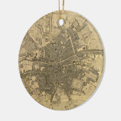 ダブリンアイルランドの1797地図 セラミックオーナメント (左)