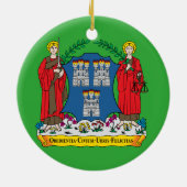 ダブリンアイルランドクリスマスオーナメント セラミックオーナメント (裏面)