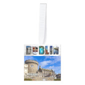 ダブリンアイルランドシティトラベルフォトカスタム キューブオーナメント (正面)