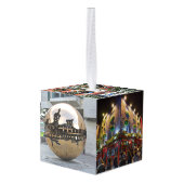 ダブリンアイルランドシティトラベルフォトカスタム キューブオーナメント (裏面アングル)