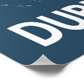 ダブリンアイルランドシティマップラインアートブループリント ポスター (角)