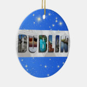 ダブリンアイルランドシティ旅行写真クリスマス セラミックオーナメント (右)