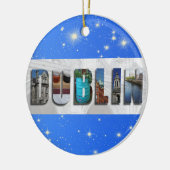 ダブリンアイルランドシティ旅行写真クリスマス セラミックオーナメント (左)