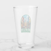 ダブリンアイルランドトラベルアートヴィンテージ タンブラーグラス (裏面)