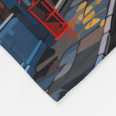 ダブリンアイルランドトラベルアートヴィンテージ フリースブランケット (角)