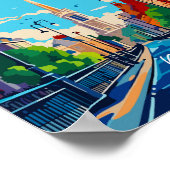 ダブリンアイルランドヴィンテージトラベルプレイスイラストレーション ポスター (角)