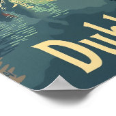 ダブリンアイルランドヴィンテージレトロ旅行イラストレーション ポスター (角)