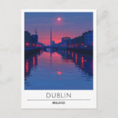ダブリンアイルランド旅行の夜 ポストカード (正面)