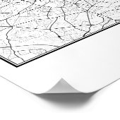 ダブリンアイルランド通りの地図 ポスター (角)