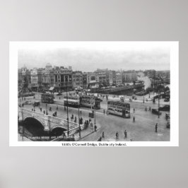 ダブリンアイルランド1930年のGuinness barge on Liffey ポスター