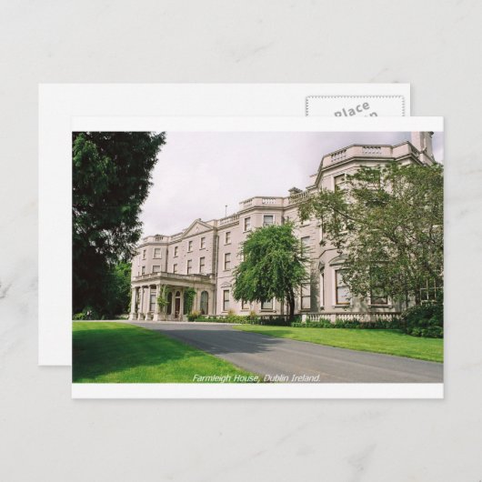 ダブリンアイルランド、ファームリーハウス、フェニックスパーク ポストカード (正面/裏面)
